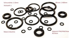 O-ring Ø inside 16.81 x 5.34 mm, cord thickness FPM-Viton®, high…