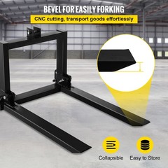VEVOR 3 Points Hitch Pallet Fork 2200lbs Pallet Mover 1T Tractor Heavy Equipment