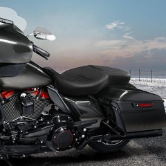 2-Up Rider Passenger Seat for Road King Street Glide 2009-2023 Black