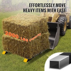 Clamp On Pallet Forks 43″ 2000 lbs Tractor Forks w/Adjustable Bucket Forks