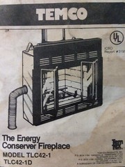 Temco Chimney System Nat LP Gas Fireplace ITLC42-1 TLC42-1D Owner & Parts Manual