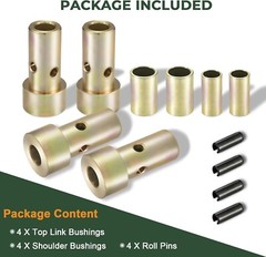 2 Pairs Cat 1 Quick Hitch Adapter Bushings for Category 1 3-Point Hitch Tractors