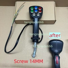 Excavator Agricultural Harvester Electric Control 9 Button Joystick Handle Glue