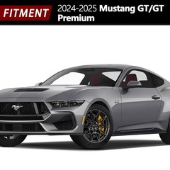 Yellow Black Logo Aluminum Brake Caliper Covers Front Rear 2024-2026 Mustang GT