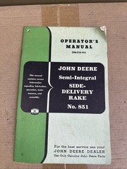 John Deere 851 Semi-Integral Side-Delivery Rake Operators Manual OM-E18-953