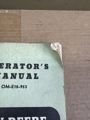 John Deere 851 Semi-Integral Side-Delivery Rake Operators Manual OM-E18-953