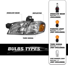 Halogen Headlight Assembly 4pcs for 1997-2005 Venture Silhouette