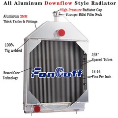 4 Row Aluminum Radiator For Tractor Case 580C 584C 585C 586C D89103, D77843