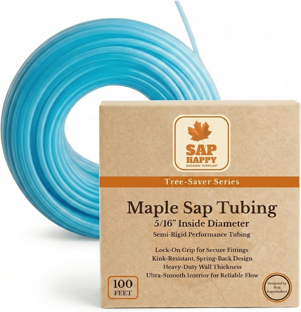 Maple Syrup Sap Collection Tubing 100 Feet 5 16″ ID Food Grade Vacuum Hose Tree