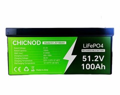 50Ah 48V LiFePO4 lithium Battery 50V 2560Wh BMS For Solar RV Marine Golf Cart