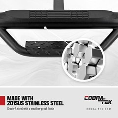 36” Black Hitch Receiver Bumper Step Stainless Steel W/ LED Brake Light