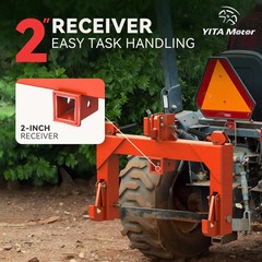 3 Point Quick Hitch Attachment & 2″ Receiver for Category 1 Tractors, 3000 lbs