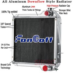 4 Row Radiator Fit Case Backhoe 570 580L 580SSL 590SL 4300 P85 234876A1 234876A2