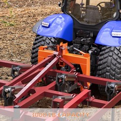 3000 LBS Lifting 3-Point Quick Hitch with 2″ Trailer Receiver FOR CAT 1 Tractor