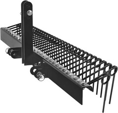 60″ 3 Point Pine Straw Rake Tow Behind Landscape Rake for Cat-0 & Cat-1 Tractor