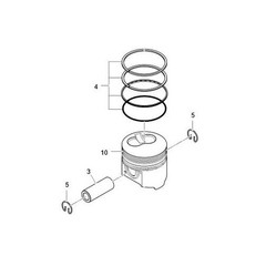 GENUINE Piston Assy Kit w/ rings For Kioti CX2510