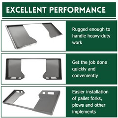 Quick Tach 1/2″ Attachment Mount Plate For Kubota Bobcat Skid Steer Loader