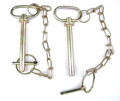 2 GOLIATH INDUSTRIAL 1/2″ TRACTOR PINS SAFETY CHAIN WAGON TRAILER HITCH HP12WC