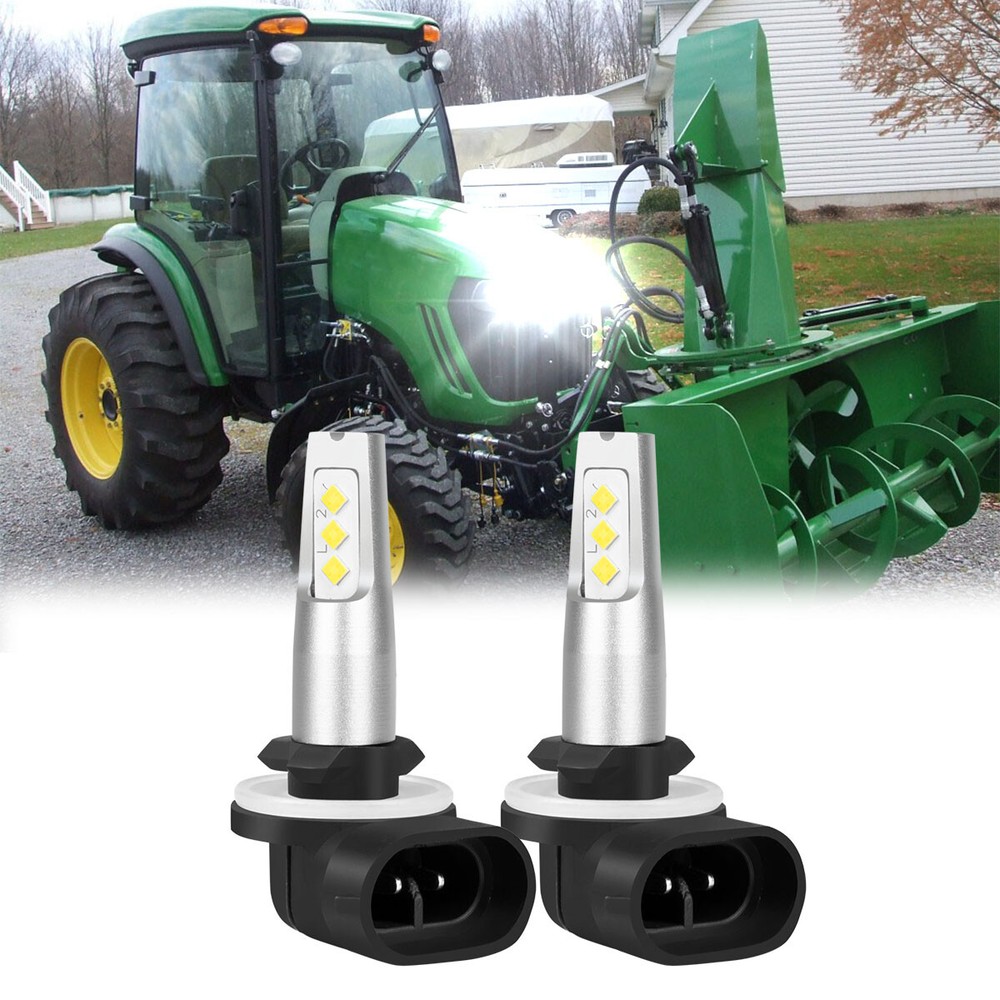 2 6000K BRIGHT LED bulbs For John Deere Tractor 4720, 2320, 2520, 2720, 3033R US