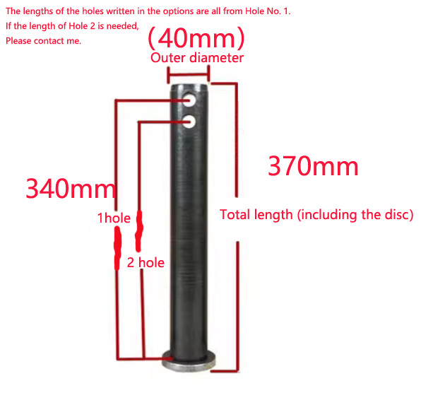 1x Z·HOM Excavator Bucket Pins 40mm Dia. Full Range Hardened for Wear Resistance