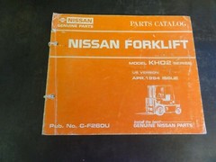 Nissan KH02 Forklift Parts Catalog Manual C-F260U 1994