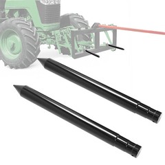 2PK 17″ Hay Bale Spear Stabilizer for Skid Steer Mount Plate for Tractor