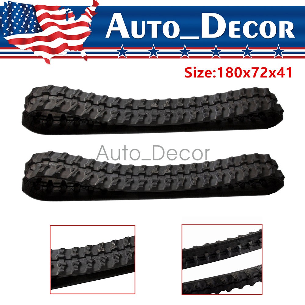 2 Set For AGT CBT23 CRT23 Mini Skid Steers Heavy Duty Rubber Track w/ 180x72x41