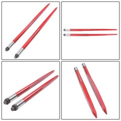 2 Pack Hay Bale Spear 43″ 3000 lbs Capacity Spike Fork Fits For Tractors Loaders