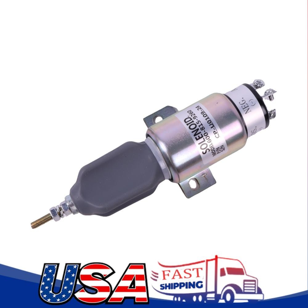 24V Fuel Shutoff Solenoid 600-815-9260 600-815-9261 For Komatsu PC128US PC138US