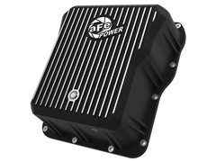 46-70072 aFe POWER Pro Series Transmission Pan Black w/ Machined Fins GM Diesel