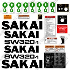 Fits Sakai SW320-1 Decal Kit Roller Replacement Stickers – 3M Vinyl!