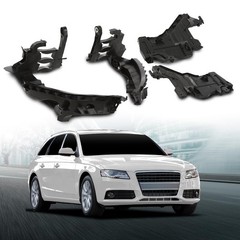 Headlight Mount Bracket Support Base LH RH Audi A4S4 B8 Allroad 08-12 Black
