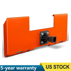 3000LBS 3/8″ Thick Skid Steer Mount Plate Capacity w/2″ Removable Hitch Receiver