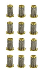 12 of Teejet Brass Check Valve Tip Strainers w/ SS 50 Mesh Screen Opens @ 10 PSI