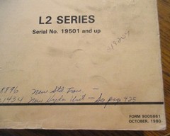 Allis Chalmers Gleaner L2 Series Combine Parts Catalog Manual Book 1980 9005861