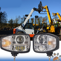 Led Headlight Lights For JCB Telehandler Loader Loadall bobcat Wired Headlamps