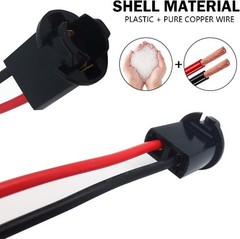 Pre-Wired Bulb Socket with Pigtail Wire, Plastic and Pure Copper License Plate o