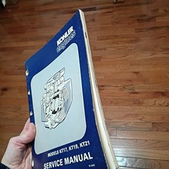 Vintage 1982 Kohler KT17 KT19 KT21 Engine Service Manual TP-2043 Soft Cover Book