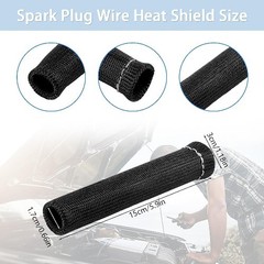 Spark Plug Wire Heat Shield, 8Pcs 2500° Spark Plug Boot, Spark Pl Color: Black