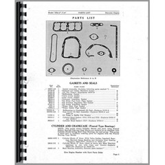Hercules IX-3 IXF IXA IXK IXB Engine Parts Manual Catalog