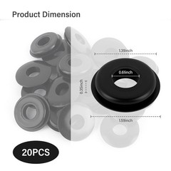 20PCS Glad Hand Seals for Glad Hand Air Hose,Rubber Gladhand Seals of Semi Truck