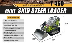 Upgraded 2026 Brand New 25HP Mini Skid Steer Track Loader Dual Pump USA Spot