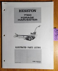 Hesston 7160 Forage Harvester Parts Catalog Manual 8880262