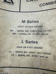 Allis Chalmers Gleaner M & L Series Combine Parts Catalog Manual OEM Original