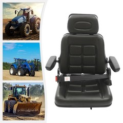 35°-180° Adjustable Tractor Seat Universal Forklifts Chair PVC Harvester Seating