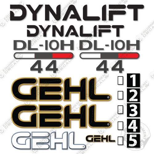 Fits GEHL DL10H-44 Decal Kit Telescopic Forklift – 7 YEAR OUTDOOR 3M VINYL!
