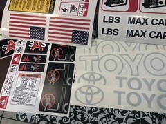 Toyota forklift decal Kit Fits 8 series forklifts 8FGCU25 decal kit