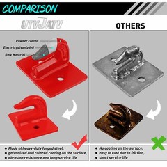 2x 3/8″ Bolt On Grab Chain Hooks For Skid Steer Loader Tractor Bucket Heavy Duty