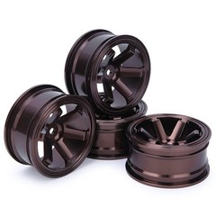 Tbest Rc Wheel Hubs Durable Aluminum Alloy 1/10 Scale Drift Car Parts 4Pcs