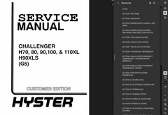 HYSTER FORKLIFT (G005) H4.50XL SERVICE REPAIR SHOP PARTS MANUAL PDF ON USB